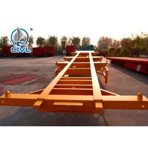 Flatbed Semi Trailer Trucks 2 Axle Skeleton Container Trailer