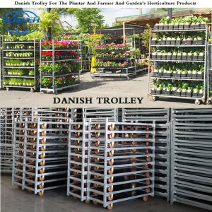 Buy cheap Danish Flower Trolley Galvanized Cc Container Plywood Flower Cart from wholesalers