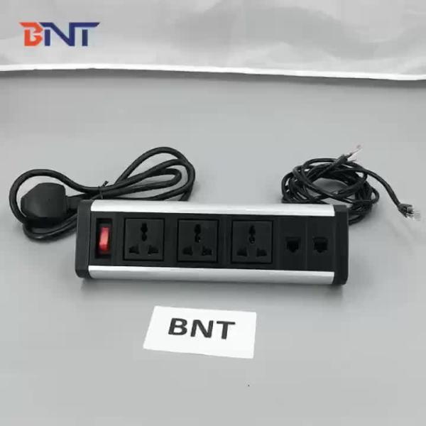 New design conference electrical power plug clamp on desk socket with rj45