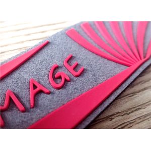 Colorful Rubber Logo Patches For Clothing And Hat / Rubber Garment Labels