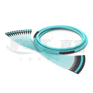 Buy cheap 288 Cores 12 Sub Unit Multimode OM3-300 Mpo Cable OFNR OFNP MPO PC Fiber Optic Trunk from wholesalers
