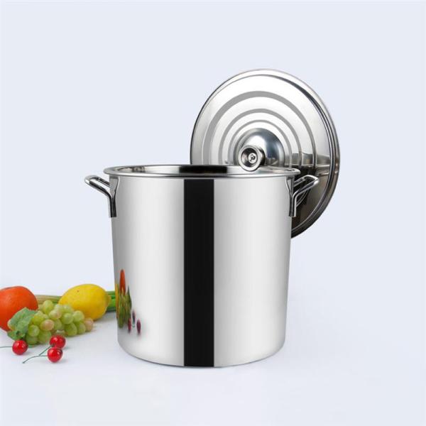 304 Stainless Steel Kitchen Soup Pots Large Capacity Heavy Duty