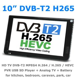 Buy cheap 10 DVB-T2 MPEG4 H265 HEVC H264 Portable TV PVR Multimedia Player Digital Analog kitchen bedroom car from wholesalers