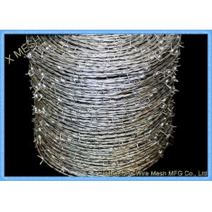 Buy cheap Border Security Protection Galvanized Barbed Wire Steel ASTM Standards from wholesalers