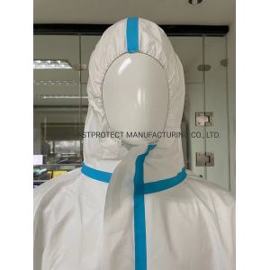 Buy cheap VPT634 Cat 3 Type 4 5 6 Heat Sealed Tape Seam Disposable Coverall with CE Certificate from wholesalers