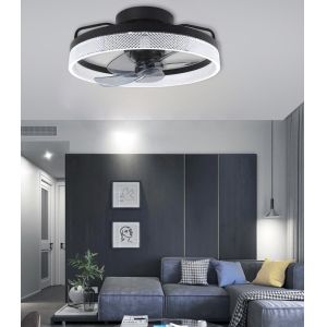Black Chandelier Bladeless Ceiling Fan Low Noise Ceiling Fan Fandelier