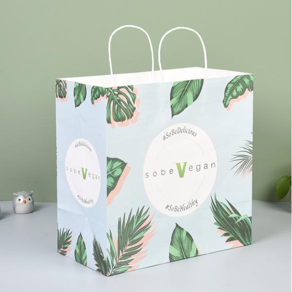 Quality Durable Eco Friendly Paper Bags With Handles Strong Bearing for sale