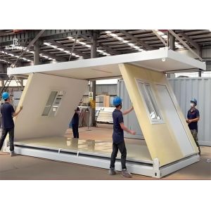 Buy cheap Easy-to-Install Z-shaped Expandable Prefab House With 4 Windows And 1 Door Ground Live Load 2.0 KN/m2 product