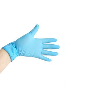 Buy cheap Biodegradable Powder Free Disposable Nitrile Gloves 100pcs Box 9mil product