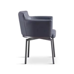 Buy cheap Functional  Swivel Leather Dining Chair 560mm Width Upholstered Rolling from wholesalers