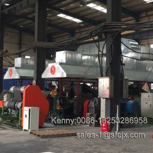 XKJ-480 Reclaimed Rubber Machine , Rubber Refining Mill 500 Kg Per Hour