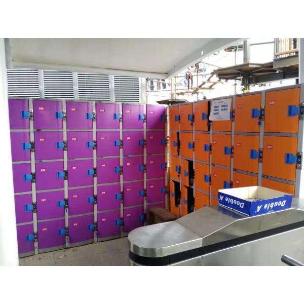 Quality Plastic Gym Lockers Wtih Master Combination Padlock , 4 Tier Employee Storage Lockers for sale