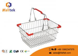 China Retail Grocery Store Supermarket Shopping Basket Wire Shopping Baskets With Handles on sale