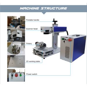 Buy cheap 3d Excellent 20W/30w/50w /100w Fiber Laser Marking Machine for Metal engraving speed 0-700mm/s from wholesalers