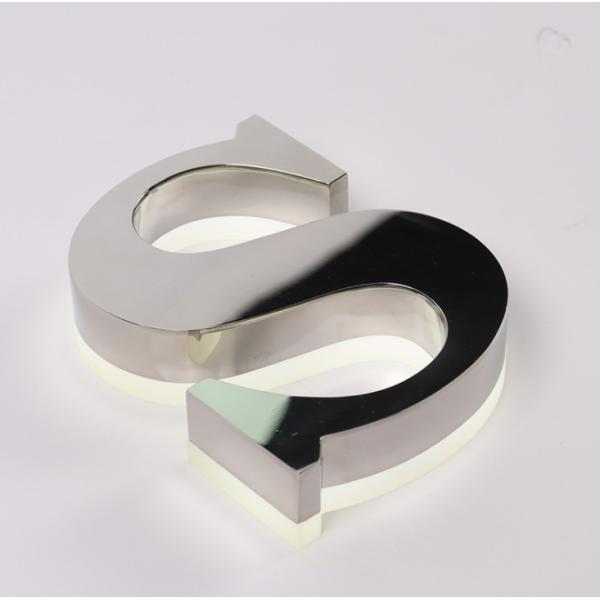 Quality 3D stainless steel led logo sign backlit letter channel letter for sale