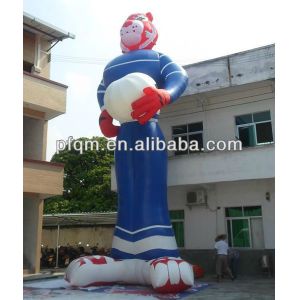 Buy cheap advertising inflatable tiger man model with custom logo printing from wholesalers