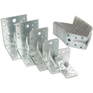 Silver 70 x 70 x 55 x 2.5mm Corner Angle Connecting Braces Plates Beading Heavy