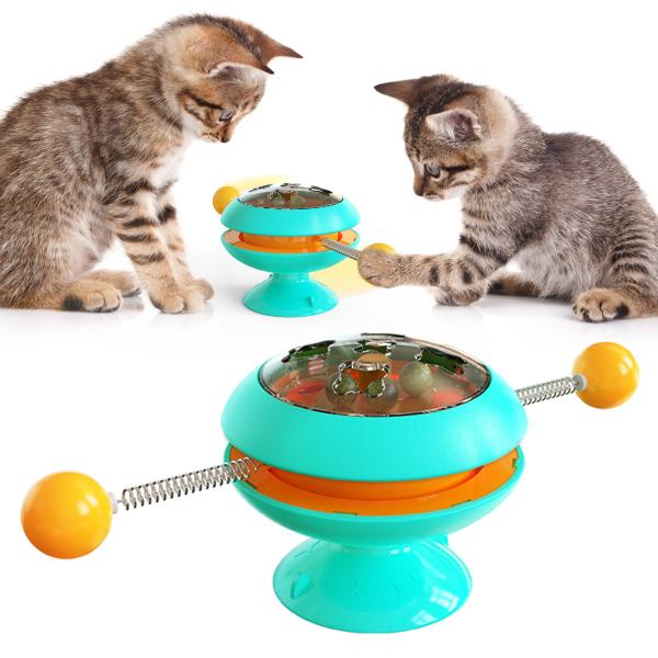 Quality 25x11cm Plastic Tease Circular Turntable Cat Toy for sale