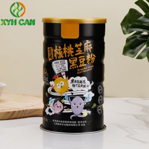 China CMYK Milk Powder Tin Boxes for 600g powder 0.22mm Thickness For Walnut Sesame 4C on sale