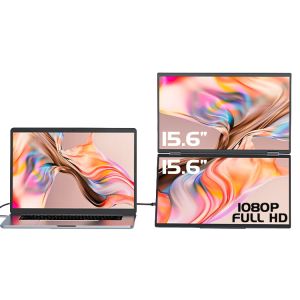 280-300cd/m2 Brightness IPS Portable Monitor Dual Screen With USB-C Power Supply