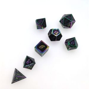 Buy cheap Dice Set Gold For Dungeons And Dragons Polyhedral Dazzling Practical Plating Sharp from wholesalers