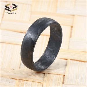 Buy cheap 6mm 8mm Black Carbon Fiber Ring for Men and Women Main Stone N/A Setting Type Invisible Setting from wholesalers
