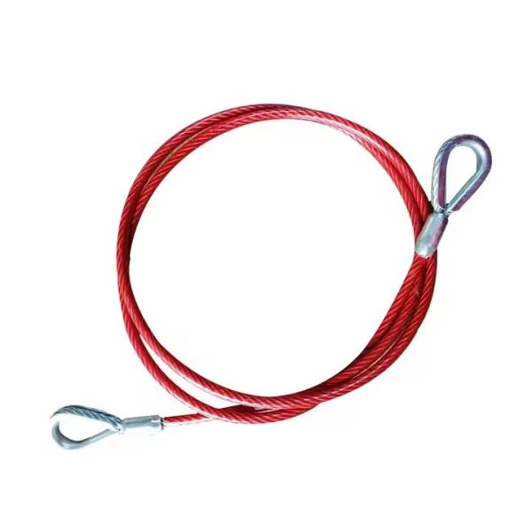 Quality PVC Coated Fall Arrest Cable Fall Protection Anchor Sling Cable 60# 4' 6' for sale