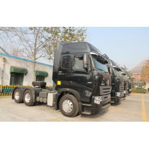 Buy cheap Black Color Used Tractor Trucks HOWO 6 X 4 Truck Tractor 420 Hp Manual Transmission from wholesalers