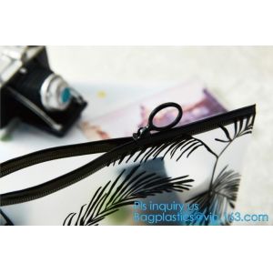 Buy cheap slider zipper pvc pouch clear vinyl pvc Zip lockkk bags, Custom Logo PVC Transparent Slider Zipper Flat Bag, clothes packin from wholesalers