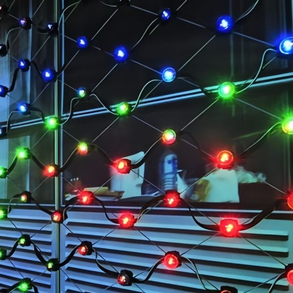 Buy cheap LED Dots Attached To X TEND Stainless Steel Mesh For Projection Surface Decoration from wholesalers