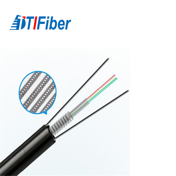 Quality Black Outdoor Aerial Fiber Optic Cable GYXTC8S Singlemode With 8 Fiber Count for sale