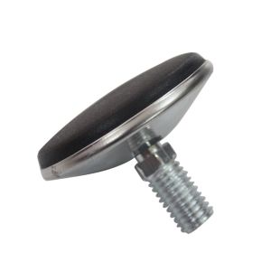 Silver Finish Adjustable Table Feet With 12 / 13mm Length Thread Office Chair