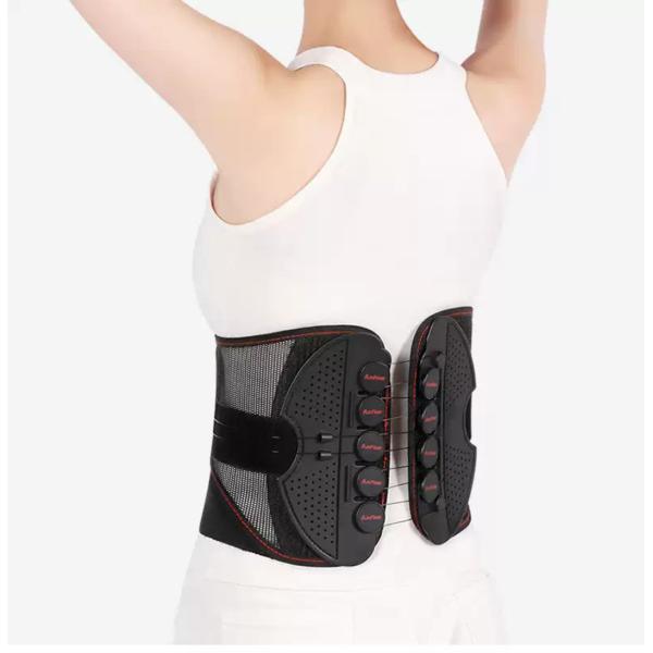 Quality Breathable Mesh Pulley Back Brace Lightweight Lumbar Adjustable Compression Support for sale
