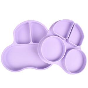 Buy cheap Non Toxic Silicone Childrens Plates Lead Free Suction Divided Plate from wholesalers