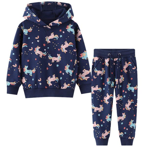 Quality Spring Kids Two Piece Hooded Sweater Trousers 90cm to 140cm for sale
