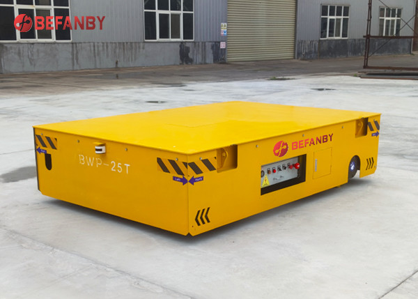 Quality Flat Trackless Transfer Trolley Motorized Platform Cart Q235 for sale