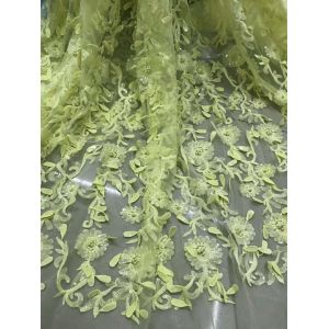 Buy cheap 3D Flower Embroidered Sequin Tulle Beaded Lace Fabric For Wedding Dress Mesh from wholesalers