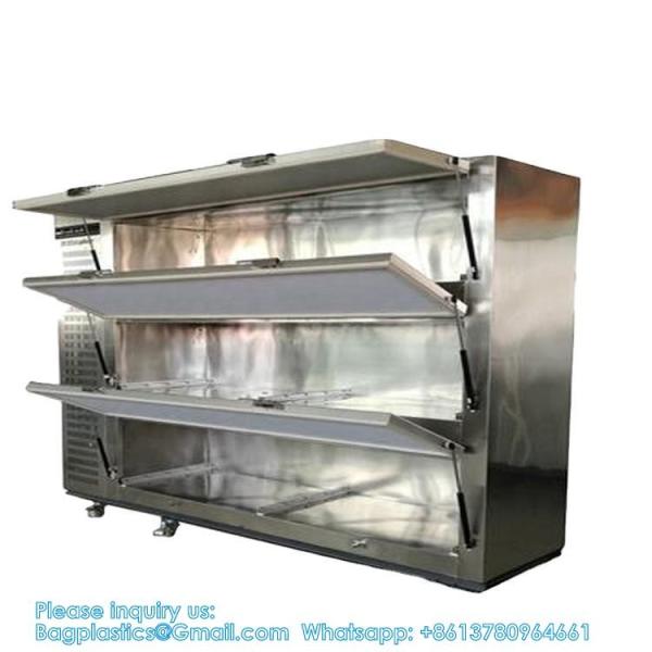 Side Open Individual Temperature Controller 3 Drawers Funeral Equipment Supplies Box Cooler Chamber Morgue Freezer