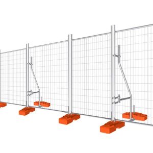 Eco Friendly Galvanized Temporary Fence With Cementing PVC Plastic Base