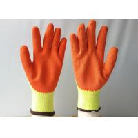 Buy cheap 10 Gauge Latex Coated Gloves Yellow Cotton / Polyester Knitted For Construction product