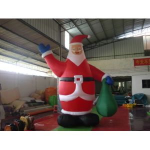 Buy cheap PVC Tarpaulin Inflatable Advertising Products , Inflatable Santa Claus  For Shopping Mall Xmas Decoration from wholesalers