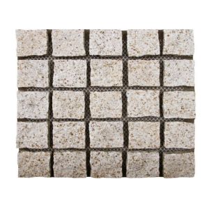 Buy cheap Yellow Natural Paving Stones Cube Custom Surface Finishing 104hsd Hardness from wholesalers