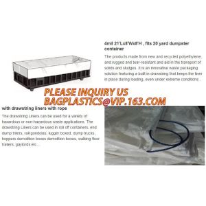 Buy cheap Waste Disposal Dumpster, Open Top Roll Off Drawstring Container Liners, Dumpster Liners, Facility Liners from wholesalers