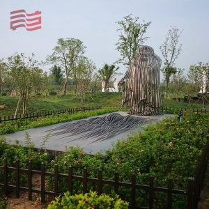 Regional Feature in European Style Large-scale Metal Sculpture Park Professional