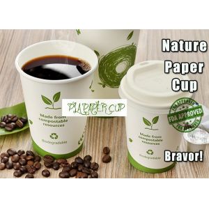 Buy cheap 265ml PLA Biodegradable Paper Coffee Cups Insulated With Neat Cutting Edge from wholesalers