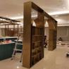 Buy cheap Stainless Steel Book Shelves Modern Tall Thin Gold Frame Decoration Bookshelf Tall White Home Office Bookcase from wholesalers