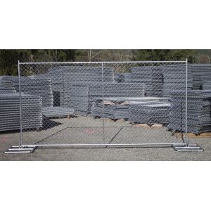 Buy cheap 8'x12' temporary chain link fence panels diameter wire 11.5ga chain link mesh 2" x 2" tube 35mm wall thick 1.60mm from wholesalers