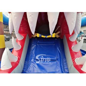 Buy cheap Outdoor Commercial Jungle Shark Inflatable Obstacle Course For Kids And Adults Fun from wholesalers