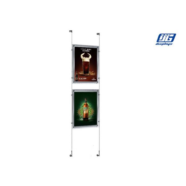 Buy cheap Clear PMMA Frame Crystal Light Box Stand / LED Back Lighting Art Screw Assembly Hanging Light Box from wholesalers