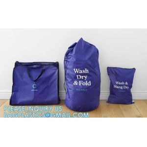 Buy cheap Recycle Zippered Foldable Laundry Bag Logo Extra Large Travel Laundry Bag with Handles and Drawstring Closure product